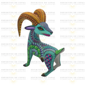 Alebrije Chivo - Turquesa-verde