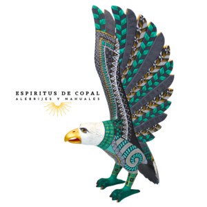 Alebrije Águila Zapoteca Tallado en Madera de Copal | Espíritus de Copal Oaxaca