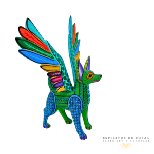 Alebrije Xoloitzcuintle Zapoteca Tallado en Madera de Copal | Espíritus de Copal Oaxaca