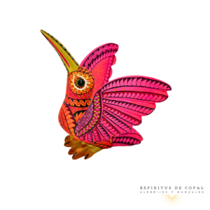 Alebrije Colibrí Zapoteca Tallado en Madera de Copal | Espíritus de Copal Oaxaca