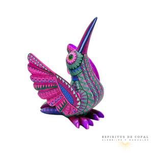 Alebrije Colibrí Zapoteca Tallado en Madera de Copal | Espíritus de Copal Oaxaca