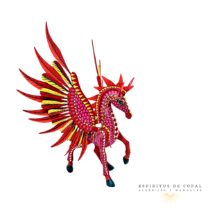Alebrije Pegaso Tallado en Madera de Copal | Espíritus de Copal Oaxaca