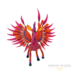 Alebrije Pegaso Tallado en Madera de Copal | Espíritus de Copal Oaxaca