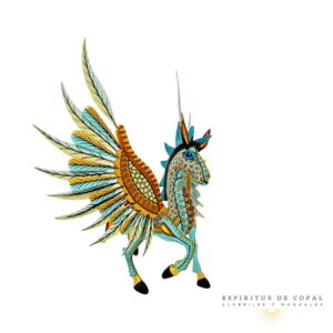 Alebrije Pegaso Tallado en Madera de Copal | Espíritus de Copal Oaxaca