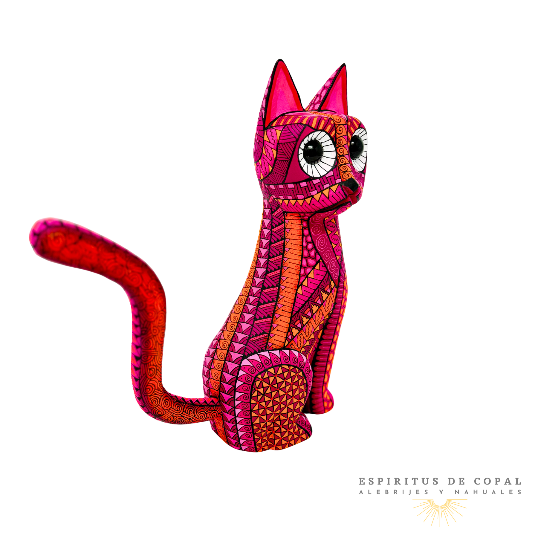 Gato Elegante Zapoteca Tallado en Madera de Copal | Espíritus de Copal Oaxaca - Image 2