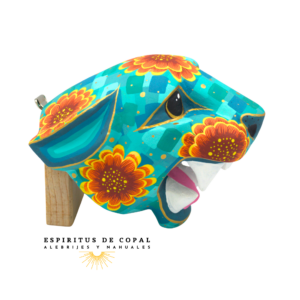 Alebrije Jaguar Zapoteca Tallado en Madera de Copal | Espíritus de Copal Oaxaca