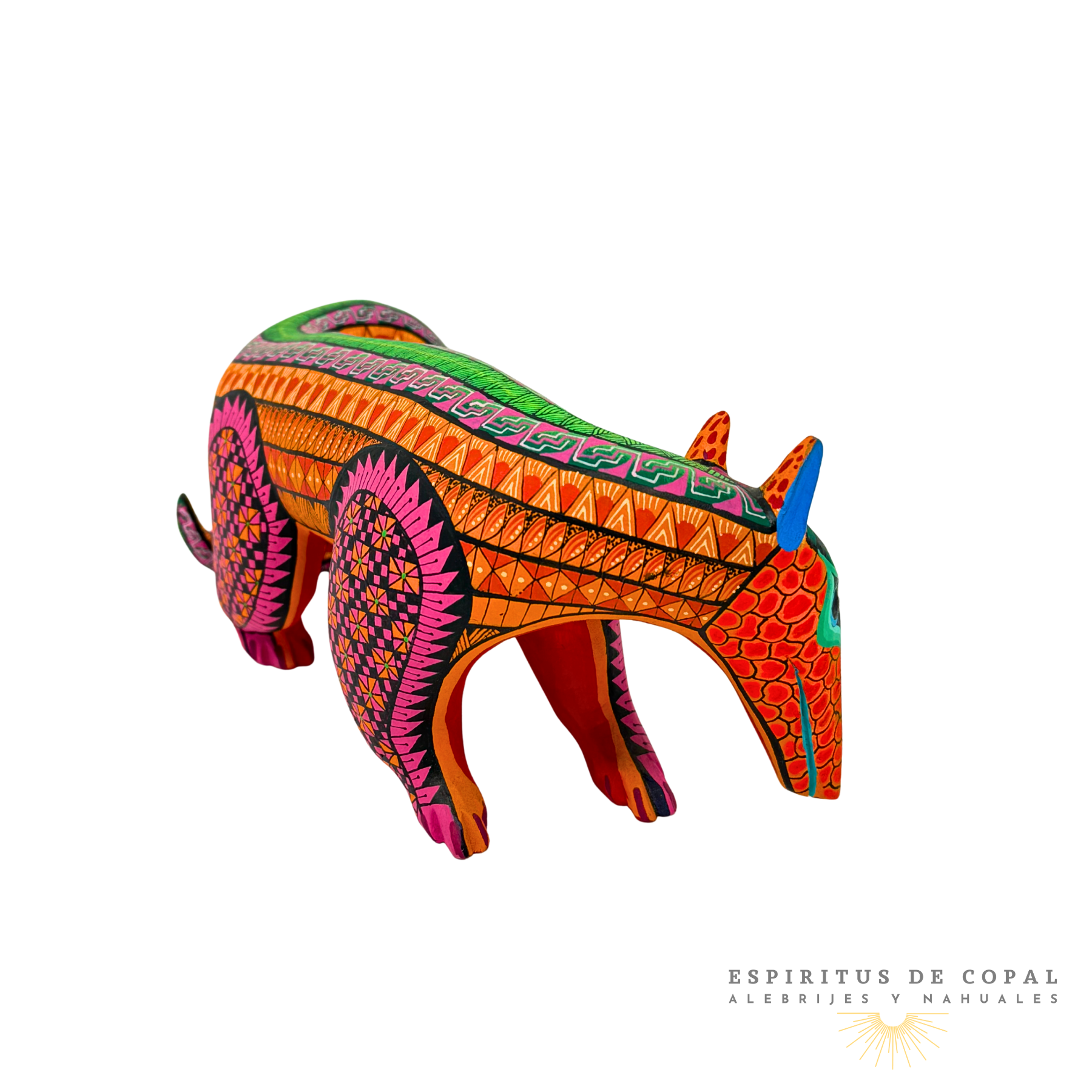 Alebrije Oso Hormiguero Zapoteca Tallado en Madera de Copal | Espíritus de Copal Oaxaca - Image 4