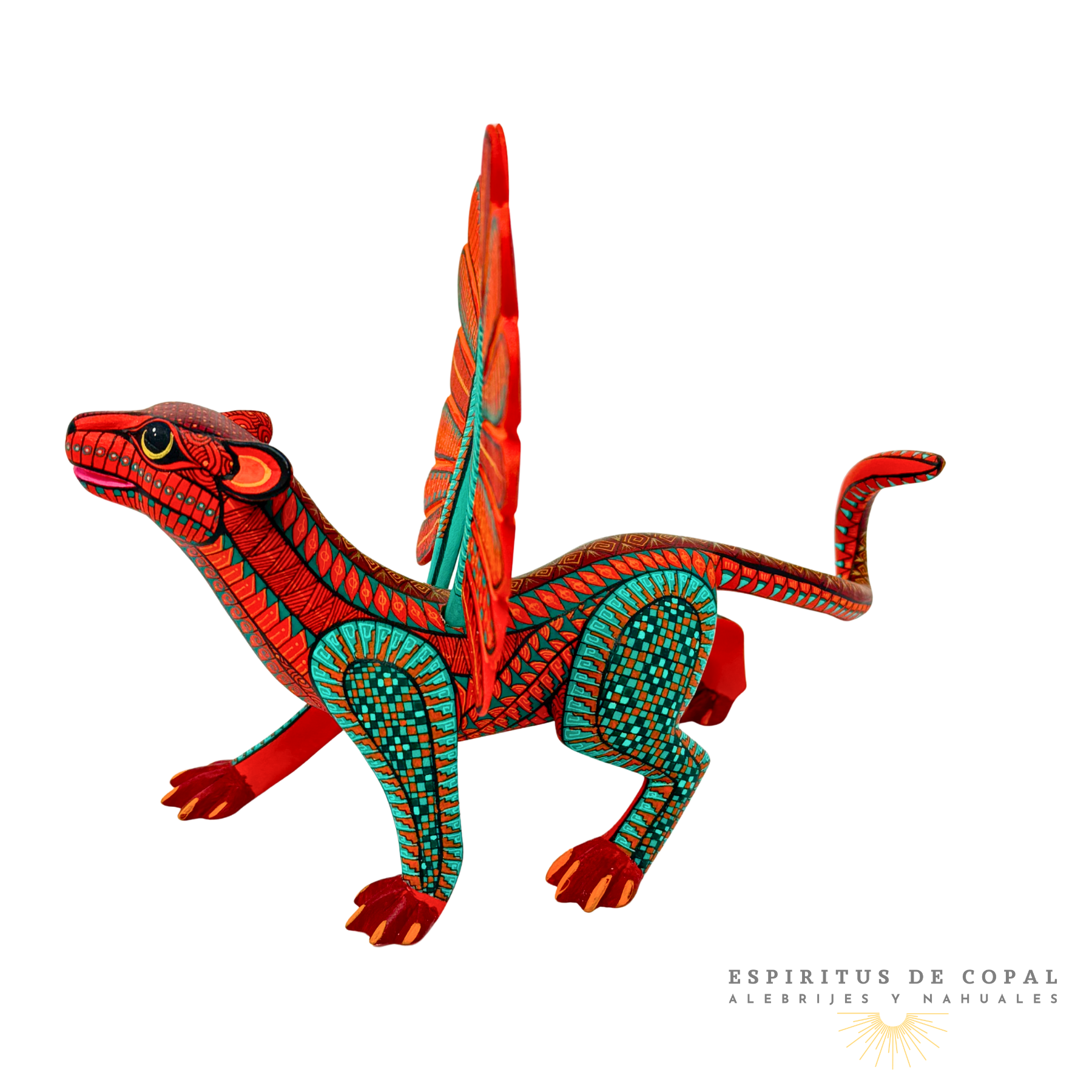 Alebrije Jaguar Aguila Zapoteca Tallado en Madera de Copal | Espíritus de Copal Oaxaca - Image 2