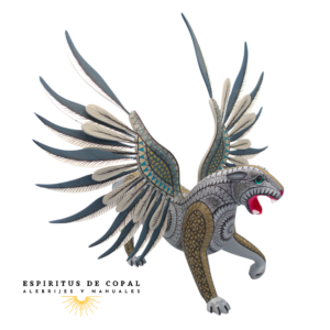 Alebrije Jaguar Aguila Zapoteca Tallado en Madera de Copal | Espíritus de Copal Oaxaca