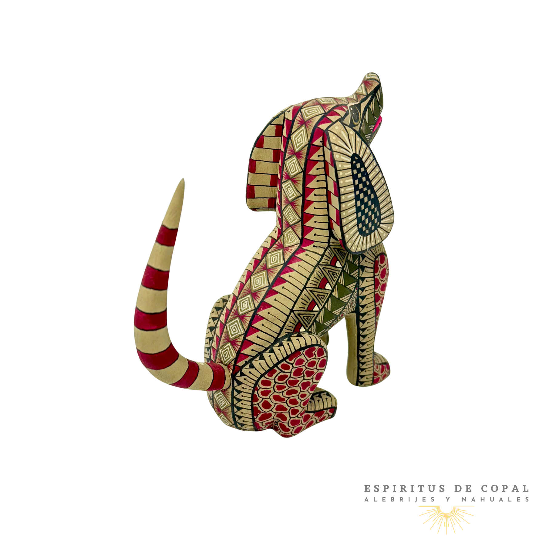 Alebriije Perro Zapoteca Tallado en Madera de Copal | Espíritus de Copal Oaxaca - Image 3