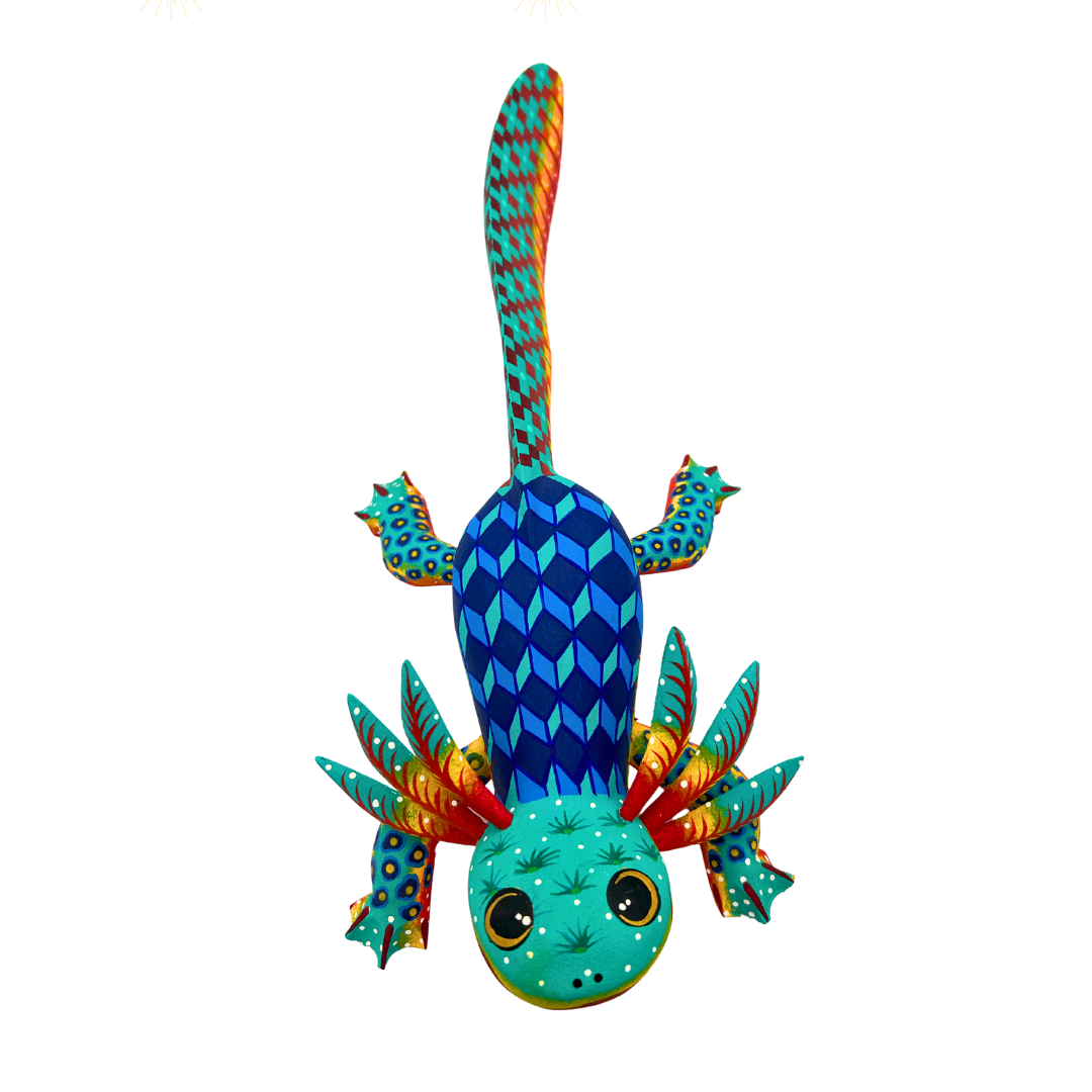 Alebrije Ajolote Tallado en Madera de Copal | Espíritus de Copal Oaxaca - Image 2