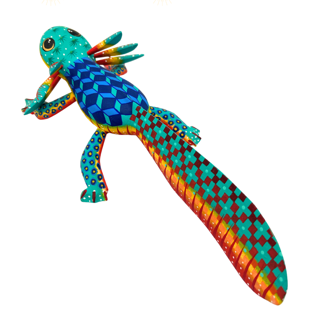 Alebrije Ajolote Tallado en Madera de Copal | Espíritus de Copal Oaxaca - Image 4