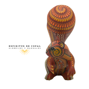 Alebrije Ardilla Zapoteca Tallado en Madera de Copal | Espíritus de Copal Oaxaca