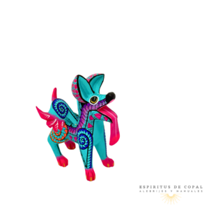 Alebrije Perro Dante Zapoteca Tallado en Madera de Copal | Espíritus de Copal Oaxaca