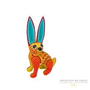 Alebrije Liebre Zapoteca Tallado en Madera de Copal | Espíritus de Copal Oaxaca