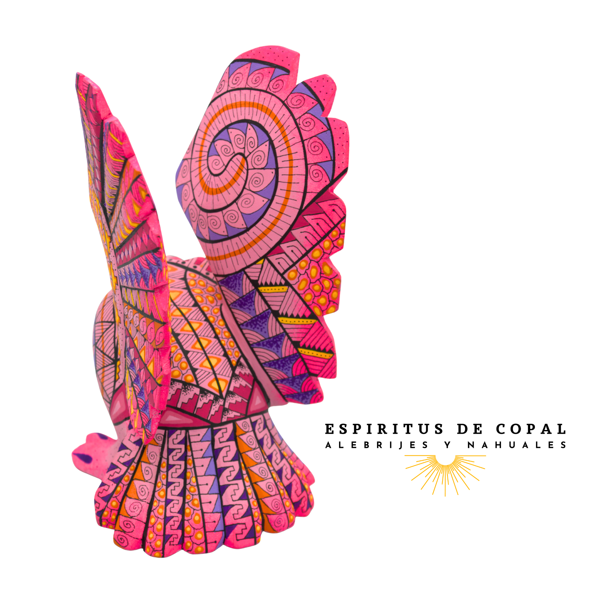 Alebrije Lechuza Zapoteca Tallado en Madera de Copal | Espíritus de Copal Oaxaca - Image 4