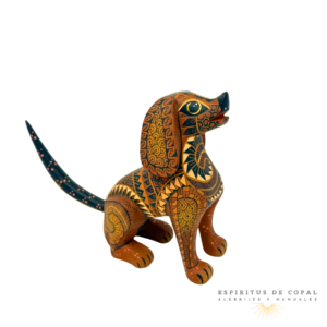 Alebriije Perro Zapoteca Tallado en Madera de Copal | Espíritus de Copal Oaxaca