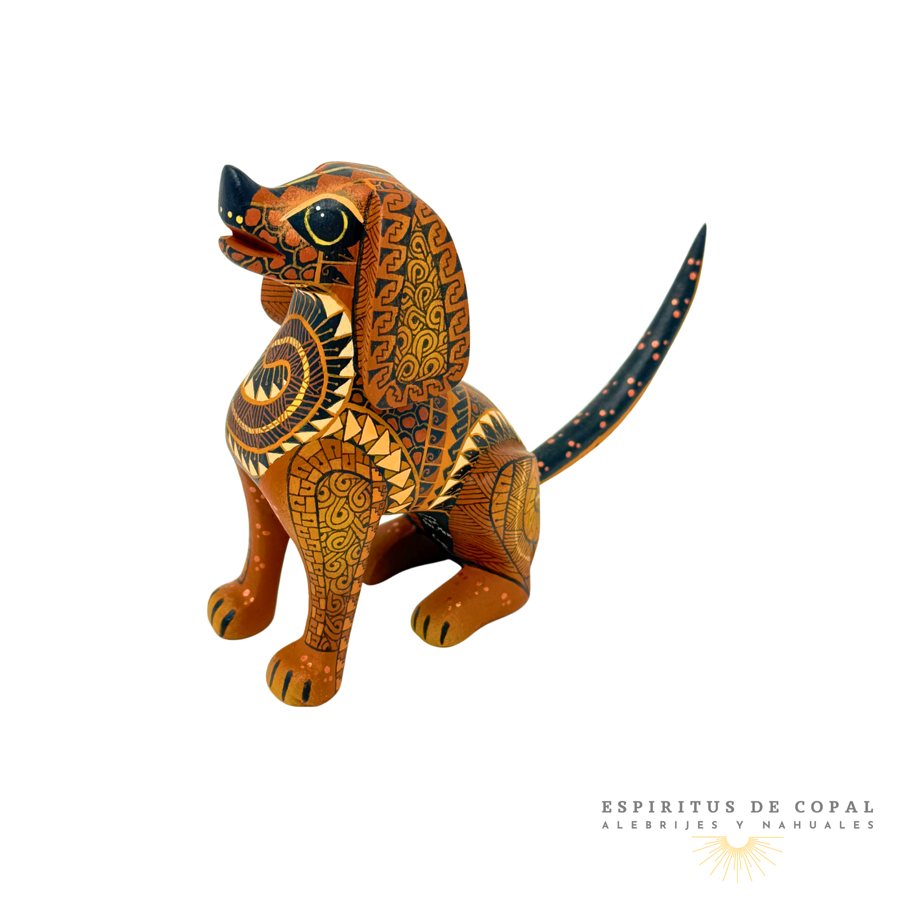Alebriije Perro Zapoteca Tallado en Madera de Copal | Espíritus de Copal Oaxaca - Image 3