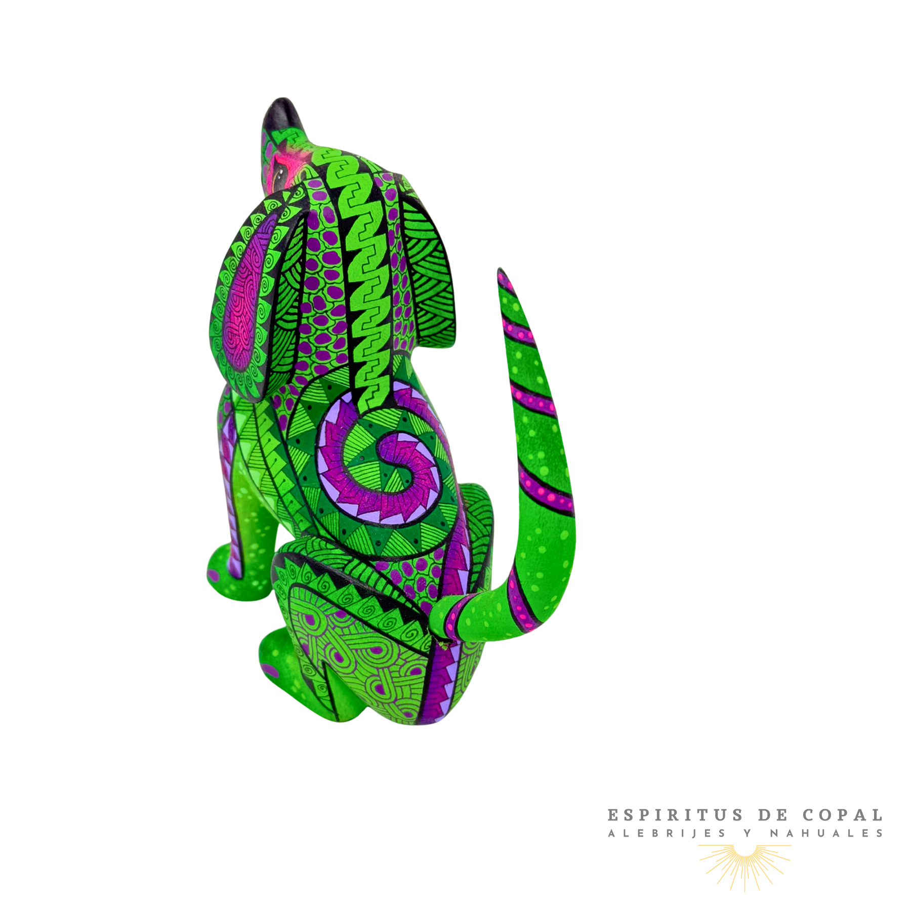 Alebriije Perro Zapoteca Tallado en Madera de Copal | Espíritus de Copal Oaxaca - Image 3