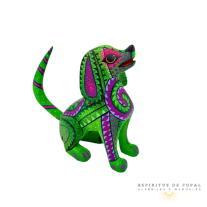 Alebriije Perro Zapoteca Tallado en Madera de Copal | Espíritus de Copal Oaxaca