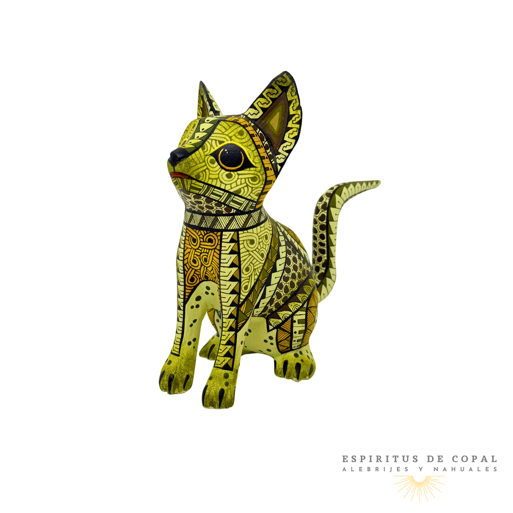 Alebrije Zorro Zapoteca Tallado en Madera de Copal | Espíritus de Copal Oaxaca