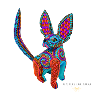 Alebrije Perro Zapoteca Tallado en Madera de Copal | Espíritus de Copal Oaxaca