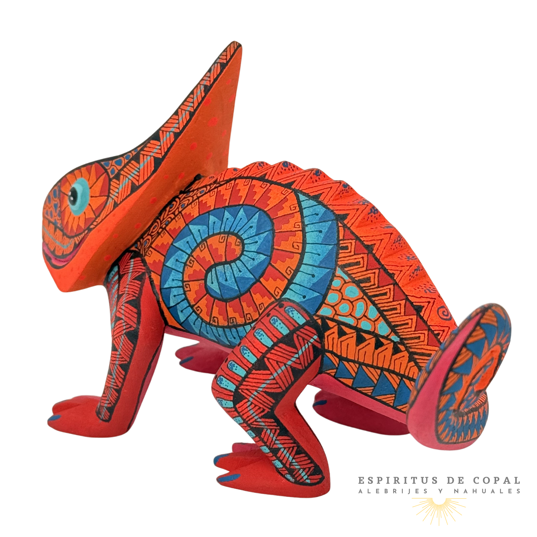 Alebrije Camaleón / Tallado en Madera de Copal / Espíritus de Copal / Oaxaca - Image 5