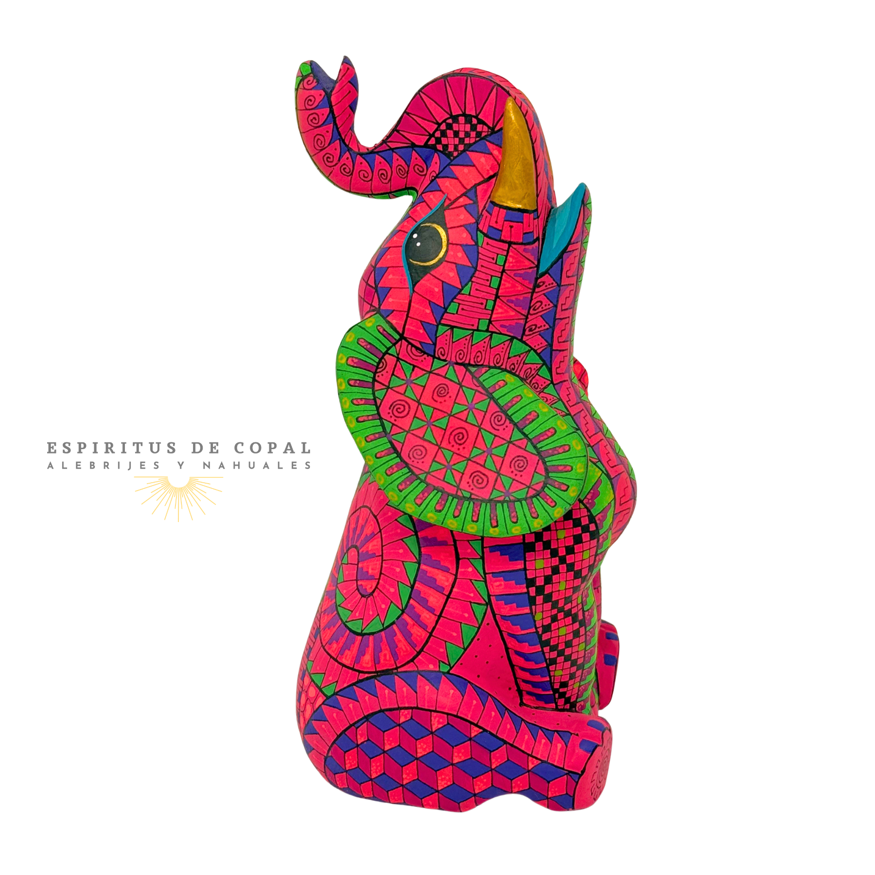 Alebrije Elefante / Tallado en Madera de Copal / Espíritus de Copal / Oaxaca