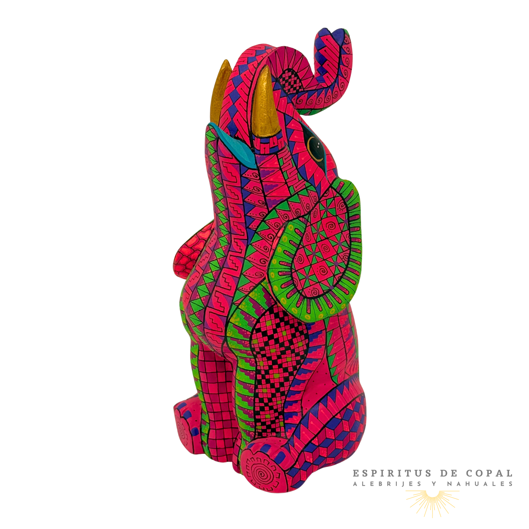 Alebrije Elefante / Tallado en Madera de Copal / Espíritus de Copal / Oaxaca - Image 3