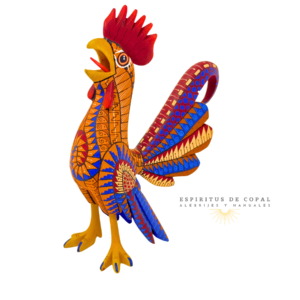Alebrije Gallo Zapoteca / Tallado en Madera de Copal / Espíritus de Copal / Oaxaca