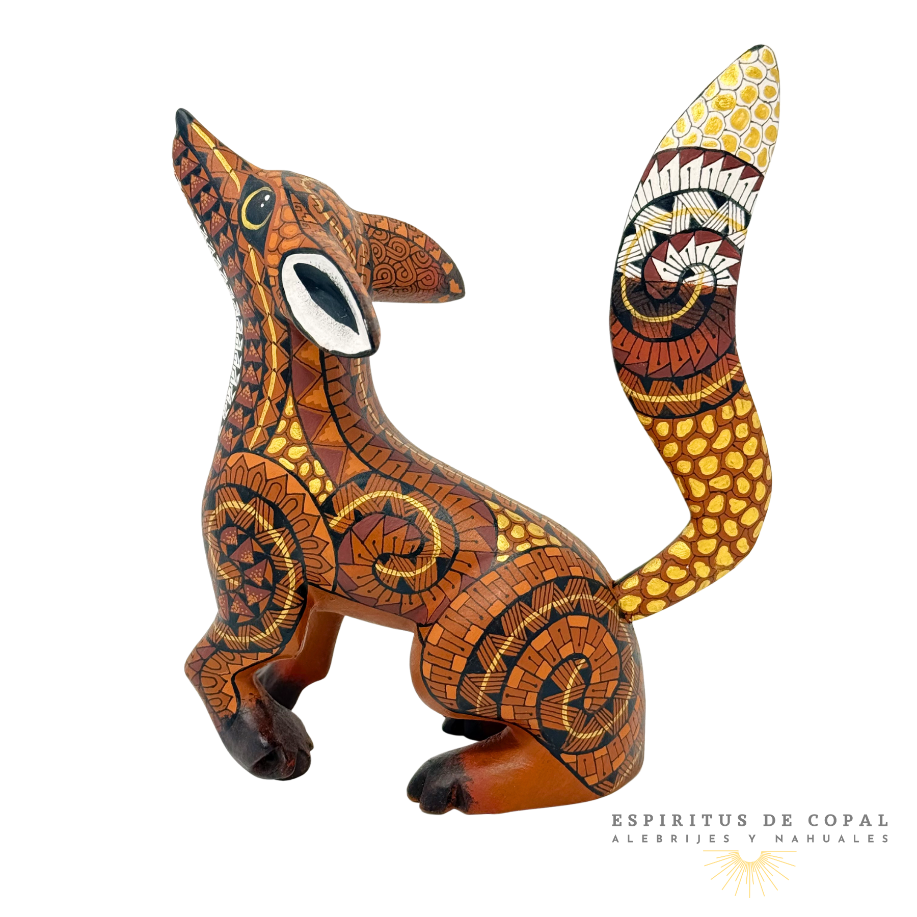 Alebrije Perro Zapoteca / Tallado en Madera de Copal / Espíritus de Copal / Oaxaca - Image 4