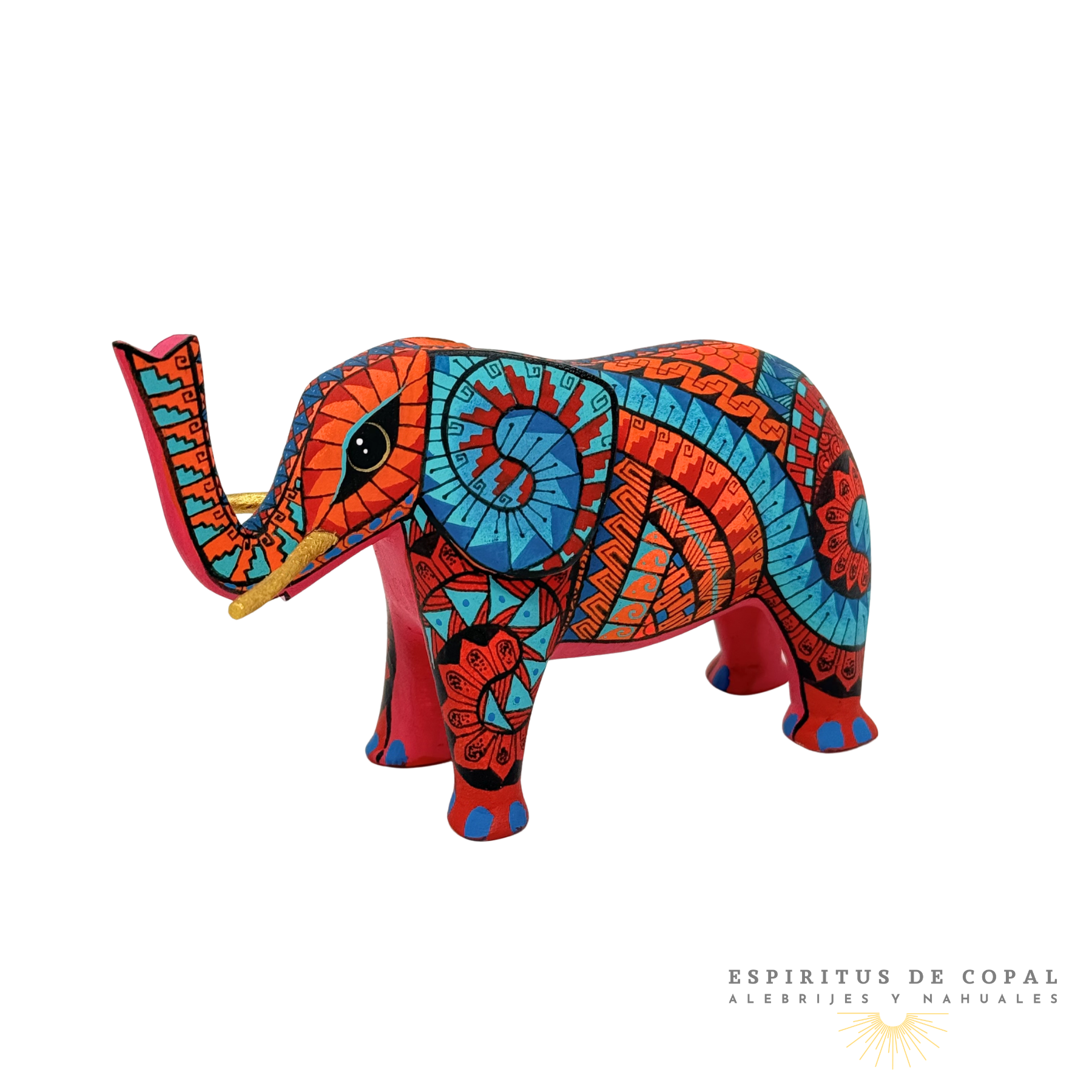 Alebrije Elefante / Tallado en Madera de Copal / Espíritus de Copal / Oaxaca - Image 3