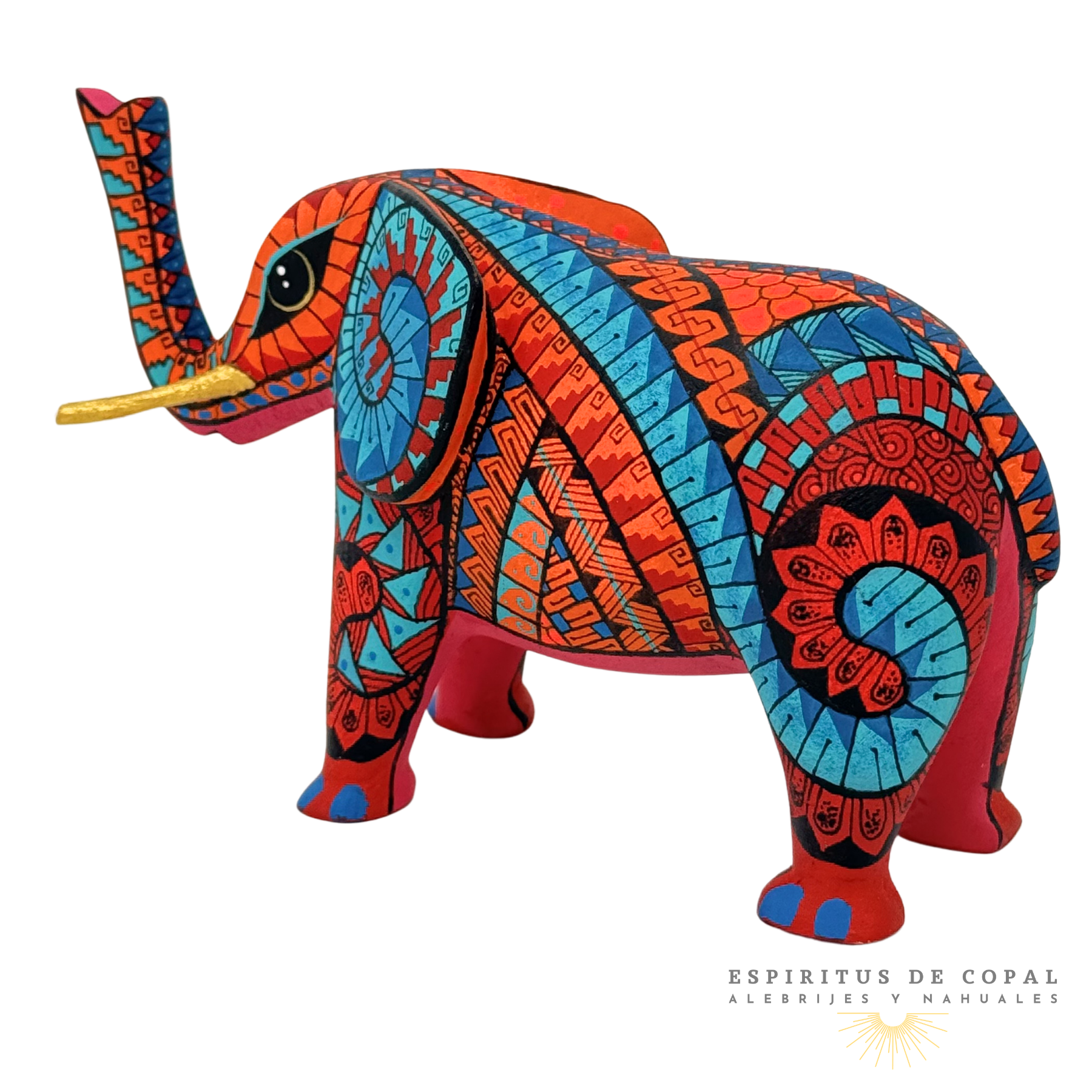 Alebrije Elefante / Tallado en Madera de Copal / Espíritus de Copal / Oaxaca - Image 4