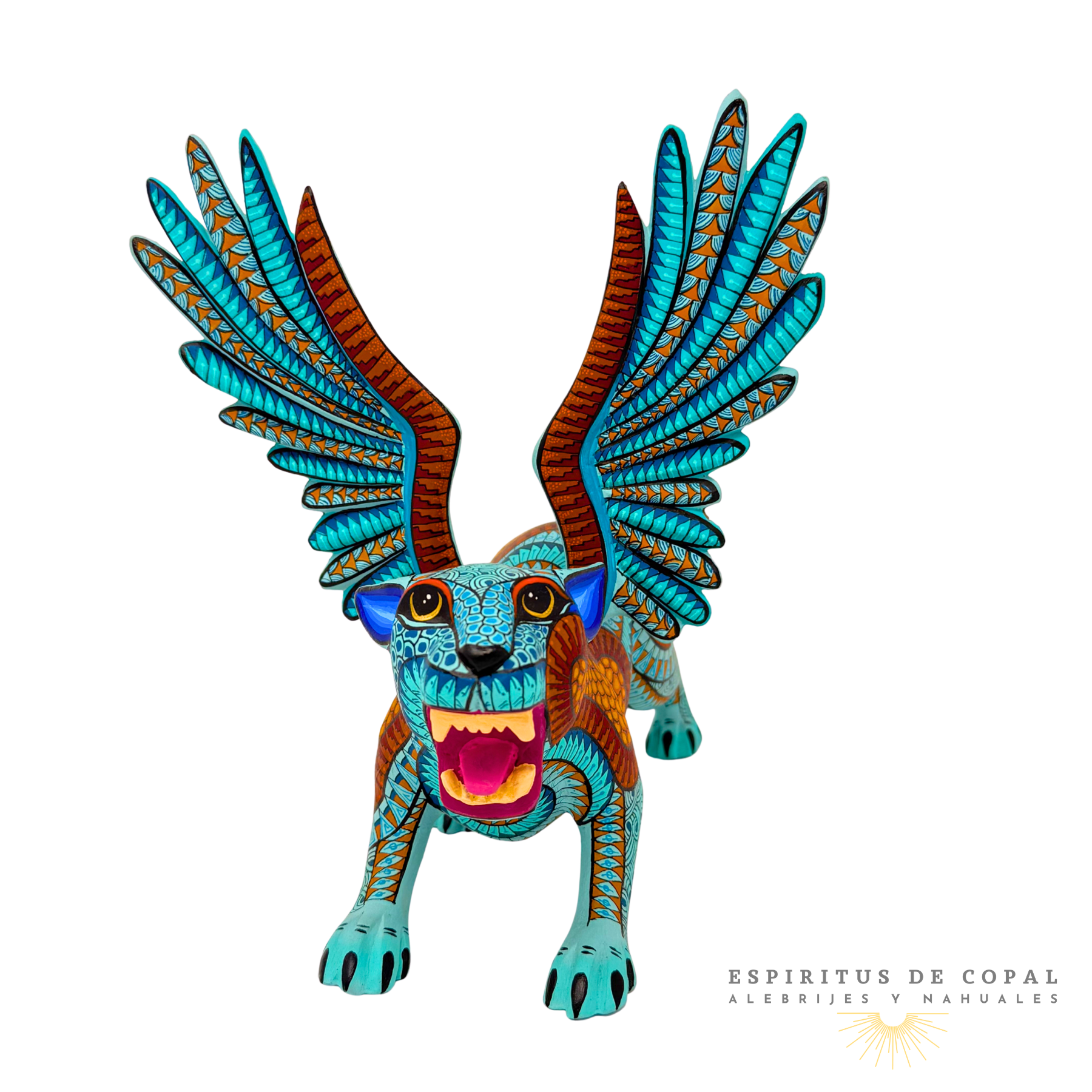 Alebrije Jaguar Águila Zapoteca / Tallado en Madera de Copal / Espíritus de Copal / Oaxaca - Image 2