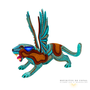 Alebrije Jaguar Águila Zapoteca / Tallado en Madera de Copal / Espíritus de Copal / Oaxaca