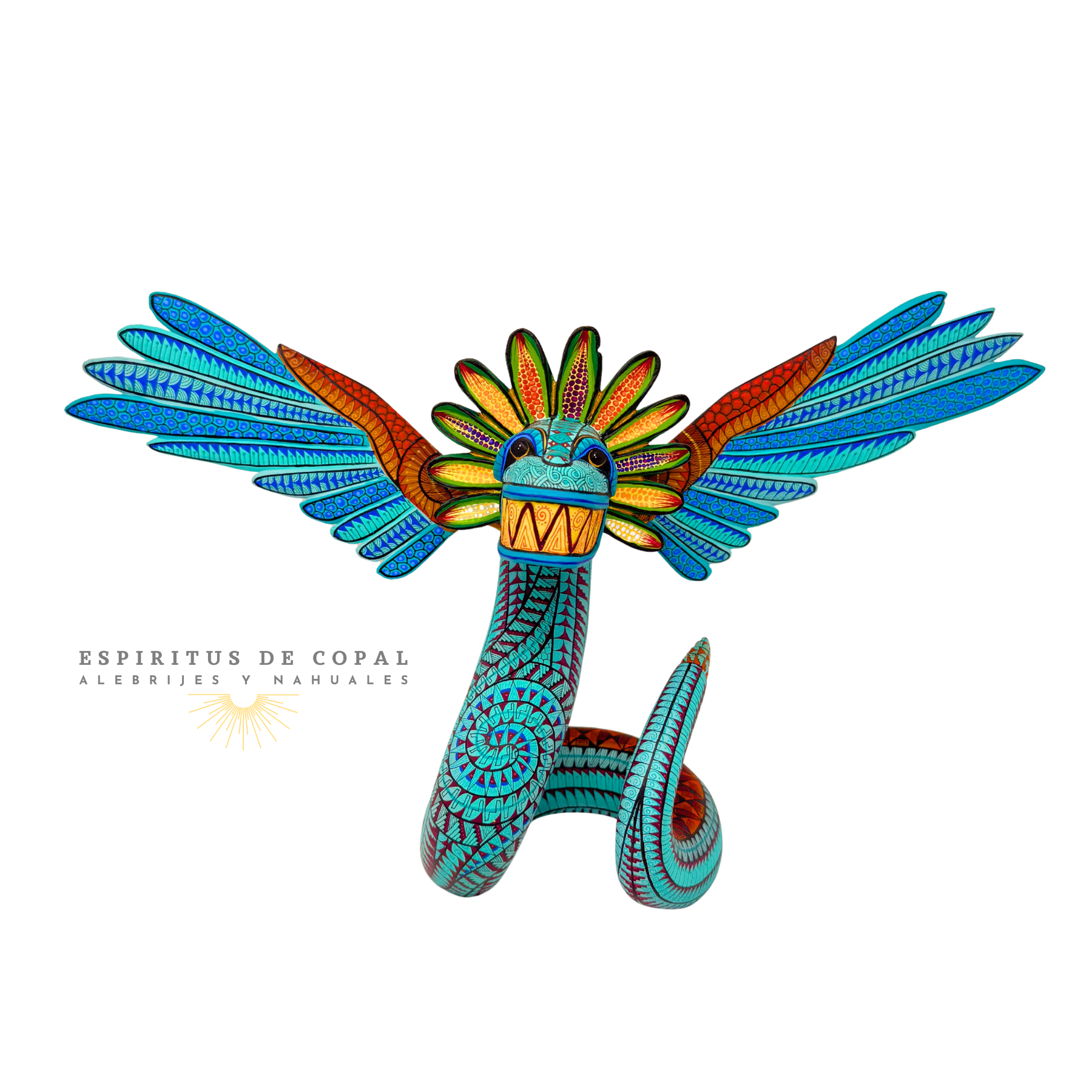 Alebrije Quetzalcóatl / Tallado en Madera de Copal / Espíritus de Copal / Oaxaca - Image 2