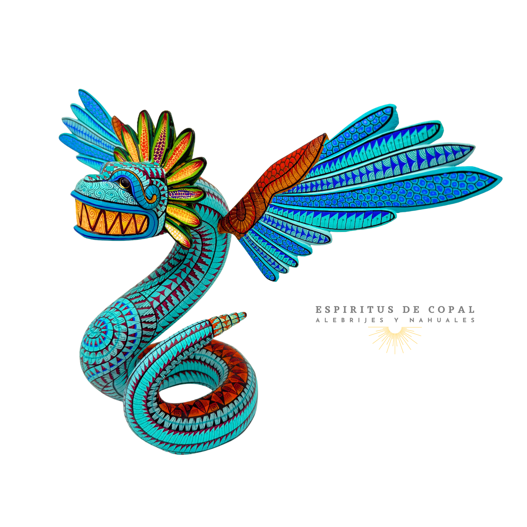 Alebrije Quetzalcóatl / Tallado en Madera de Copal / Espíritus de Copal / Oaxaca - Image 3