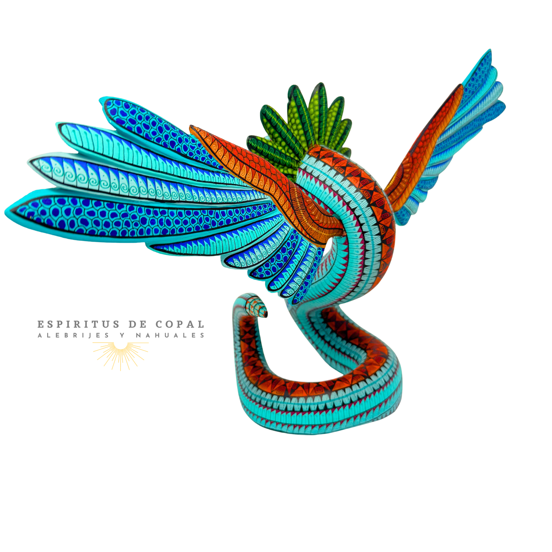 Alebrije Quetzalcóatl / Tallado en Madera de Copal / Espíritus de Copal / Oaxaca - Image 5