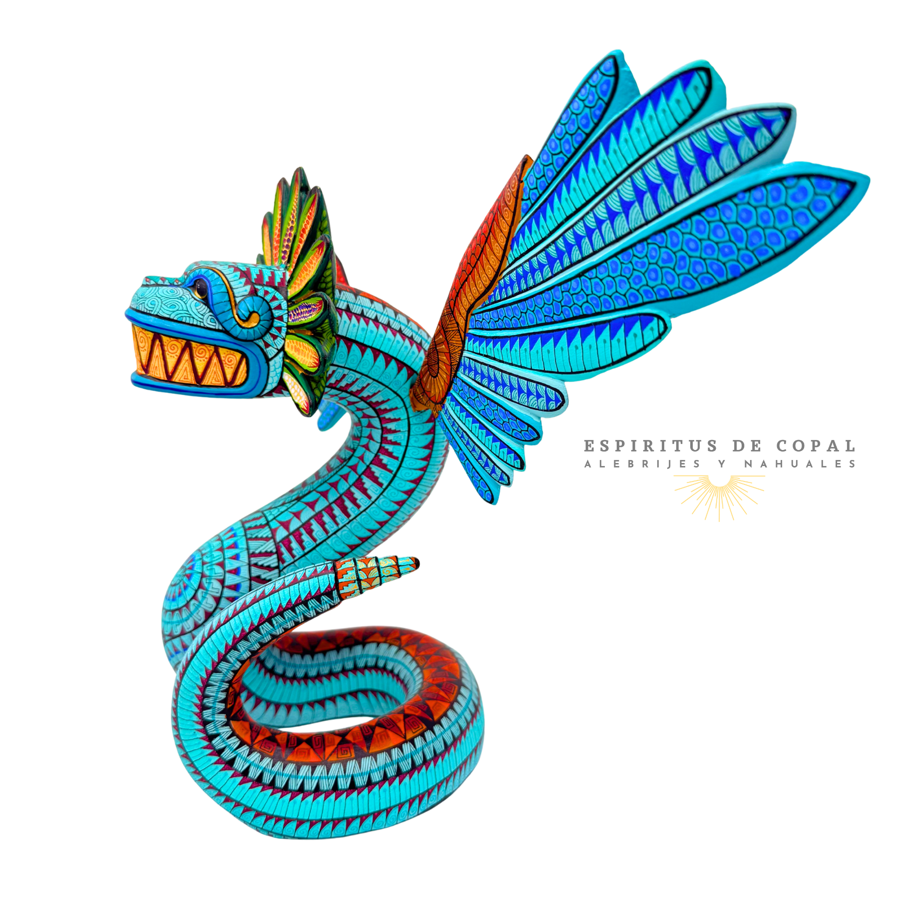 Alebrije Quetzalcóatl / Tallado en Madera de Copal / Espíritus de Copal / Oaxaca - Image 6