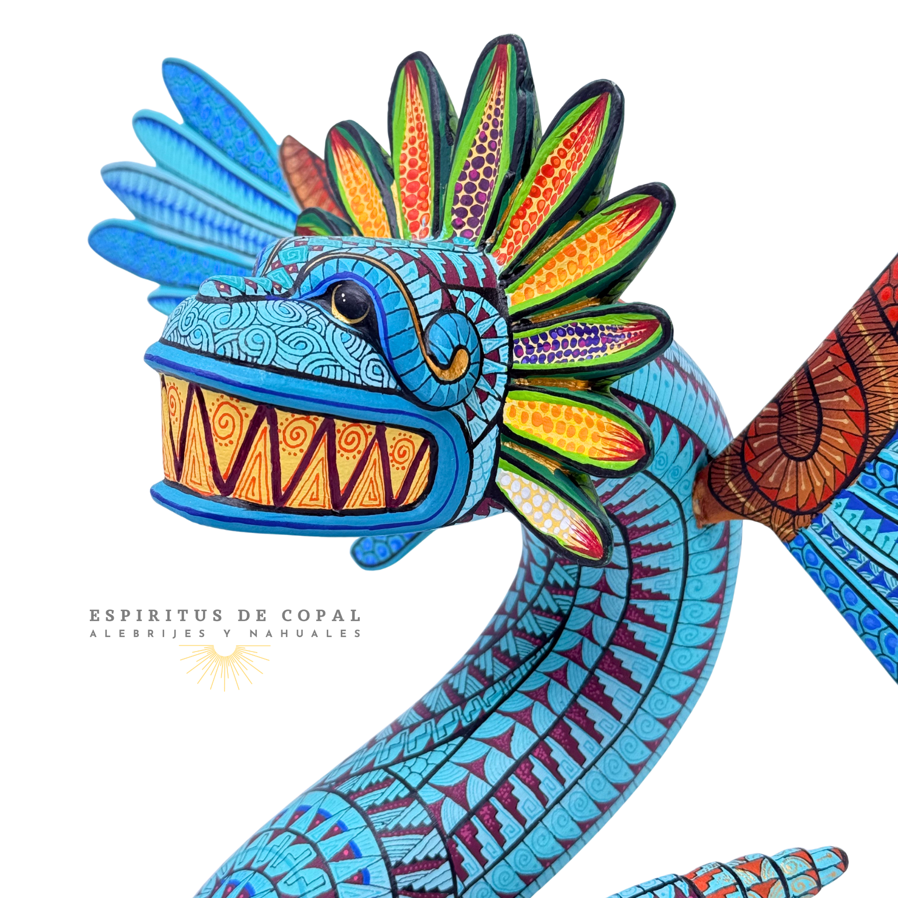 Alebrije Quetzalcóatl / Tallado en Madera de Copal / Espíritus de Copal / Oaxaca - Image 7