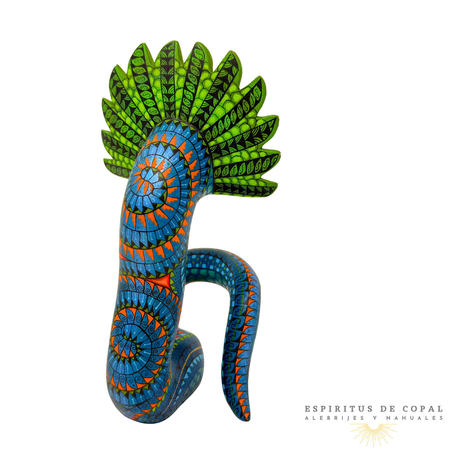 Alebrije Serpiente Quetzalcóatl / Tallada en Madera de Copal / Espíritus de Copal / Oaxaca - Image 4