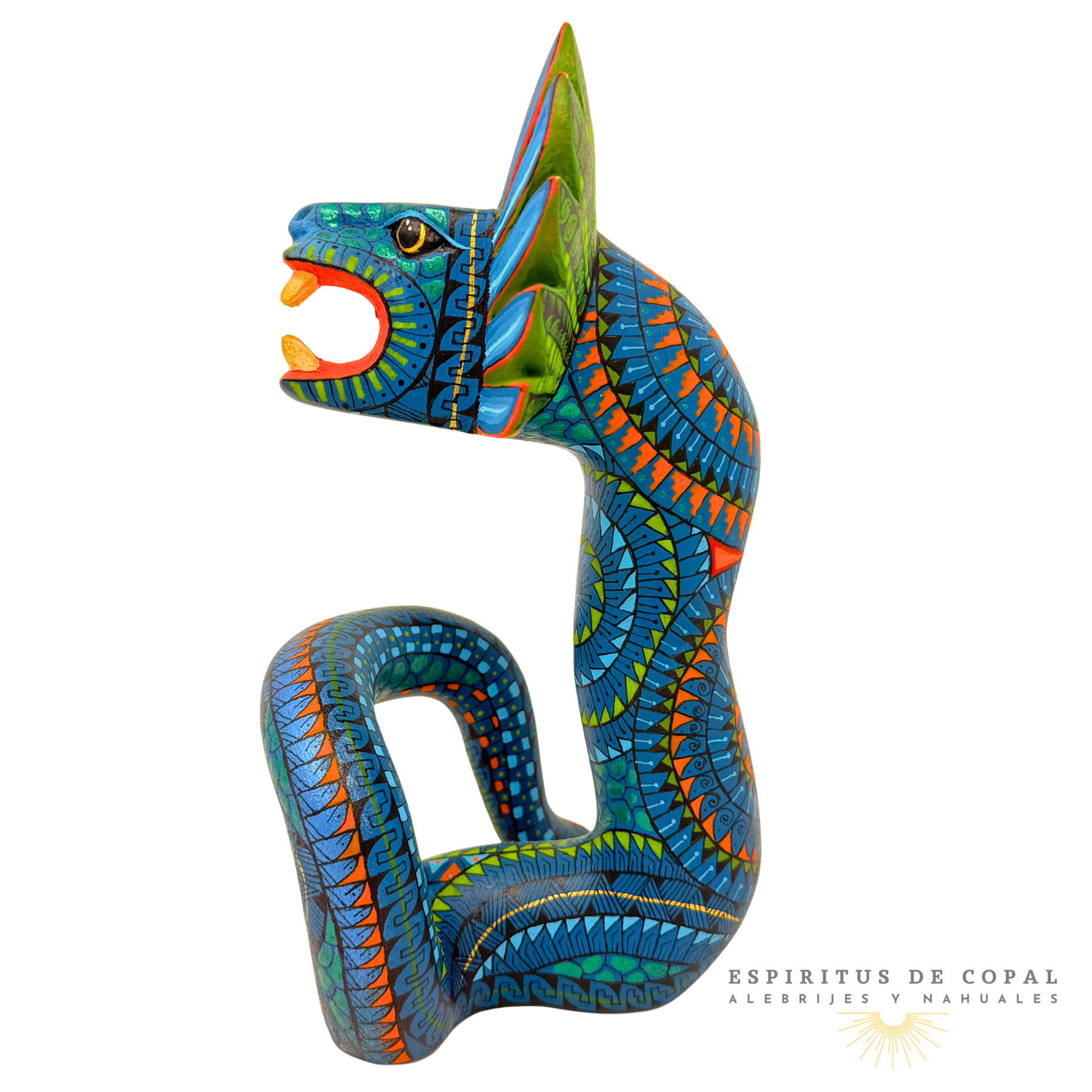 Alebrije Serpiente Quetzalcóatl / Tallada en Madera de Copal / Espíritus de Copal / Oaxaca - Image 5