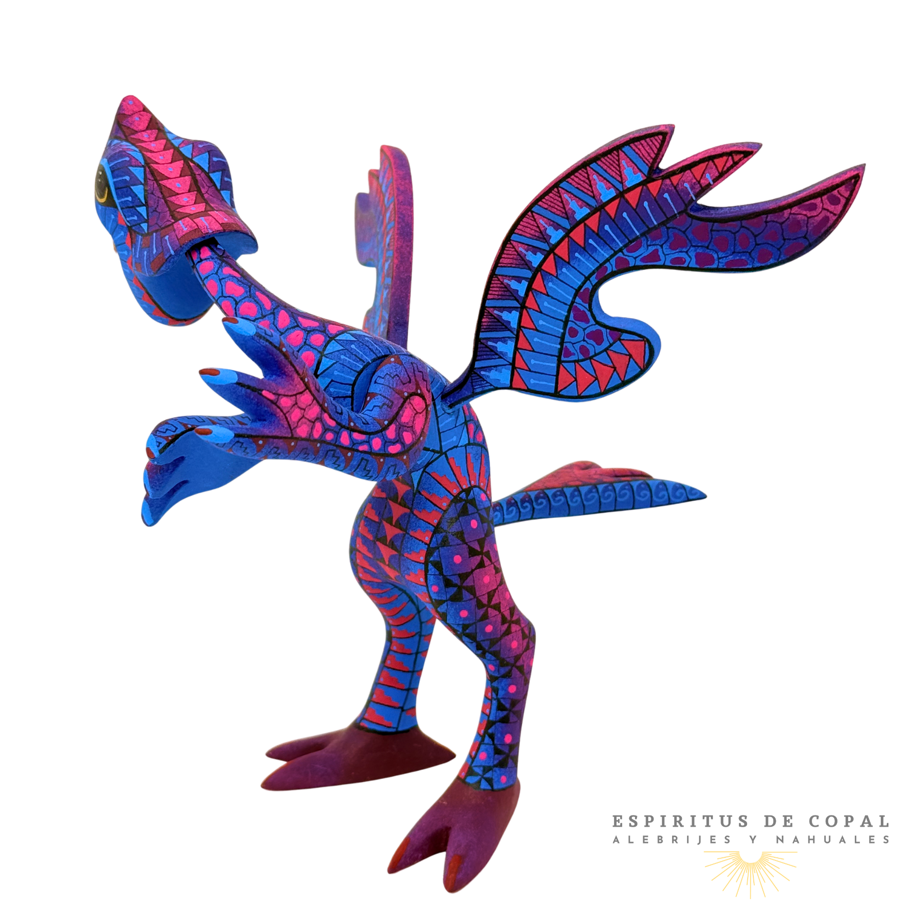 Alebrije Dragón Zapoteca / Tallado en Madera / Espíritus de Copal / Oaxaca - Image 5