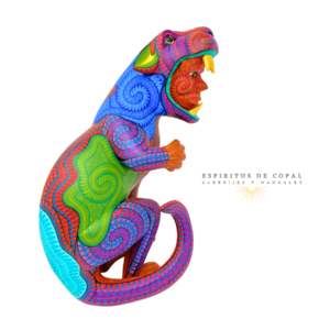 Alebrije Nahual Jaguar Zapoteca / Tallado en Madera de Copal / Espíritus de Copal / Oaxaca