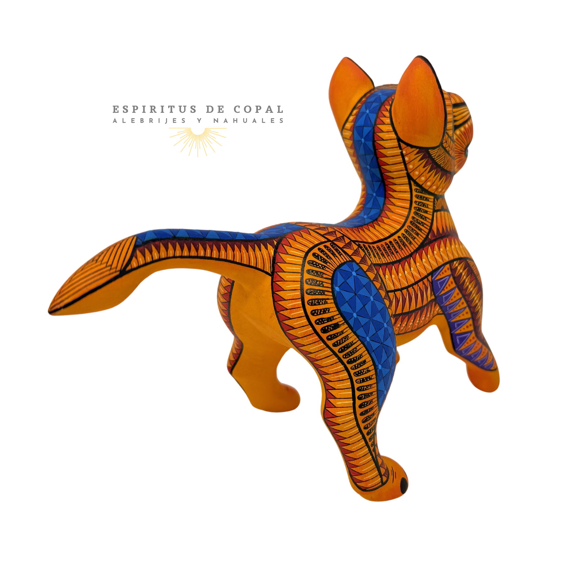 Alebrije Cachorro Prehispánico / Tallado en Madera de Copal / Espíritus de Copal / Oaxaca - Image 4