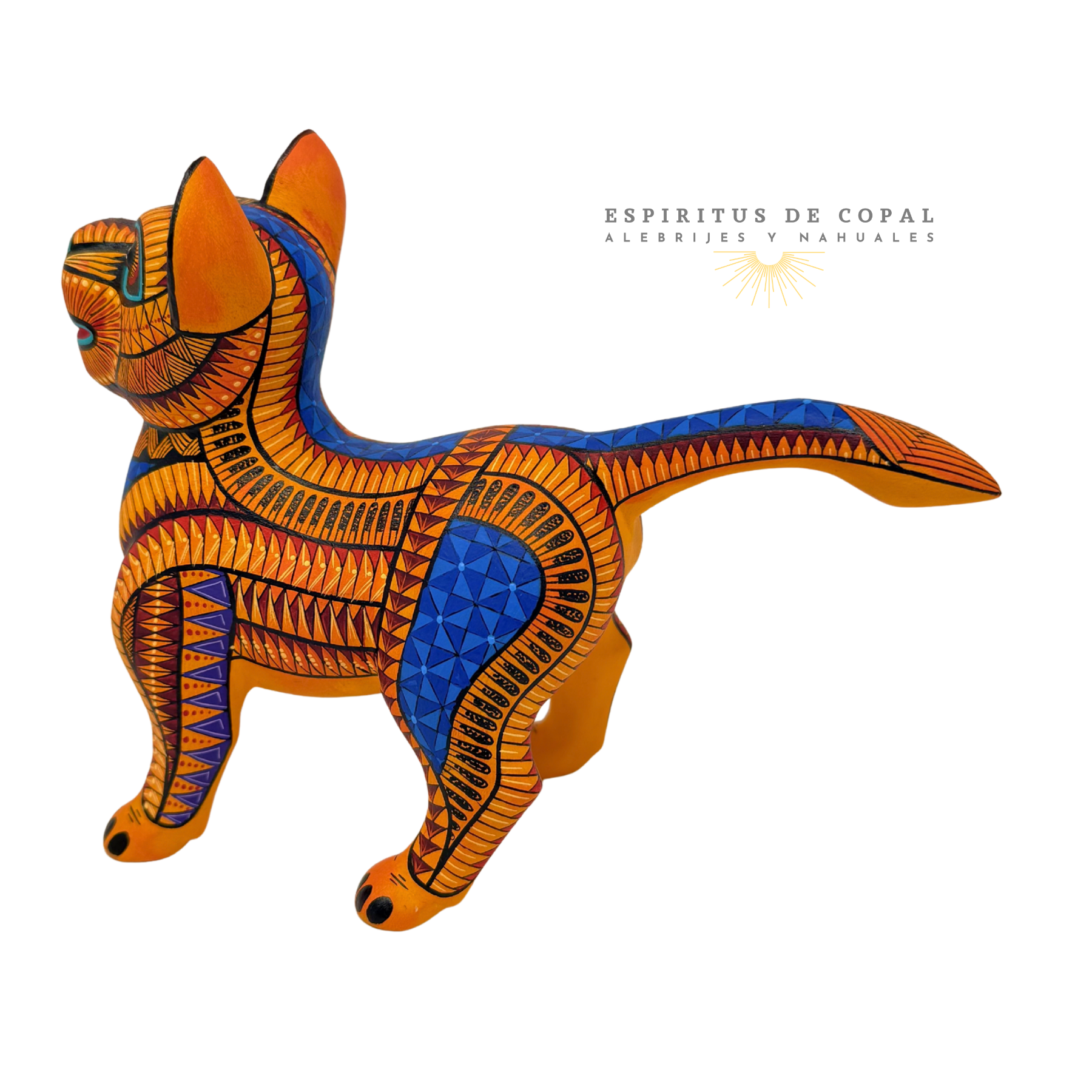 Alebrije Cachorro Prehispánico / Tallado en Madera de Copal / Espíritus de Copal / Oaxaca - Image 5