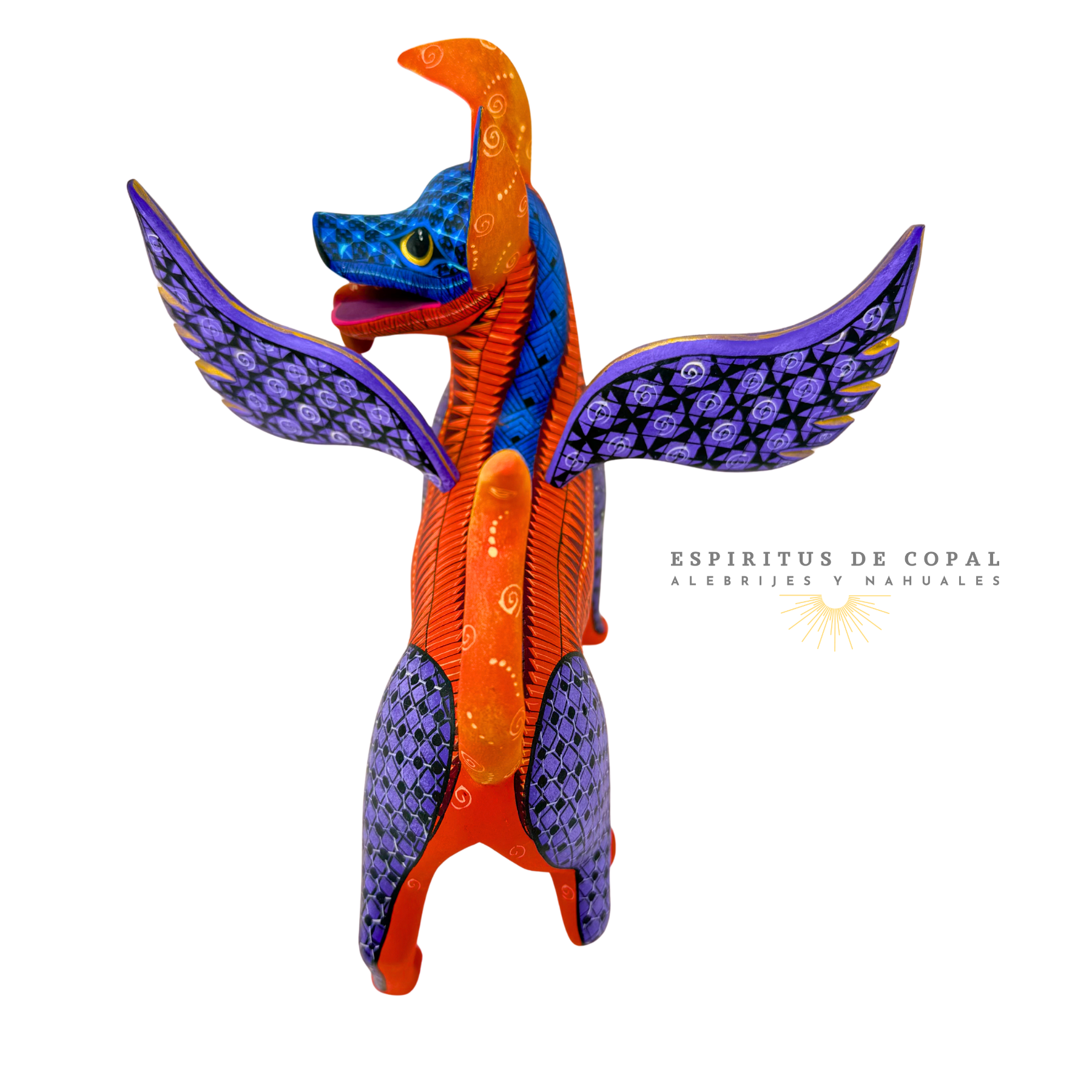 Alebrije Perro Zapoteca / Tallado en Madera de Copal / Espíritus de Copal / Oaxaca - Image 4