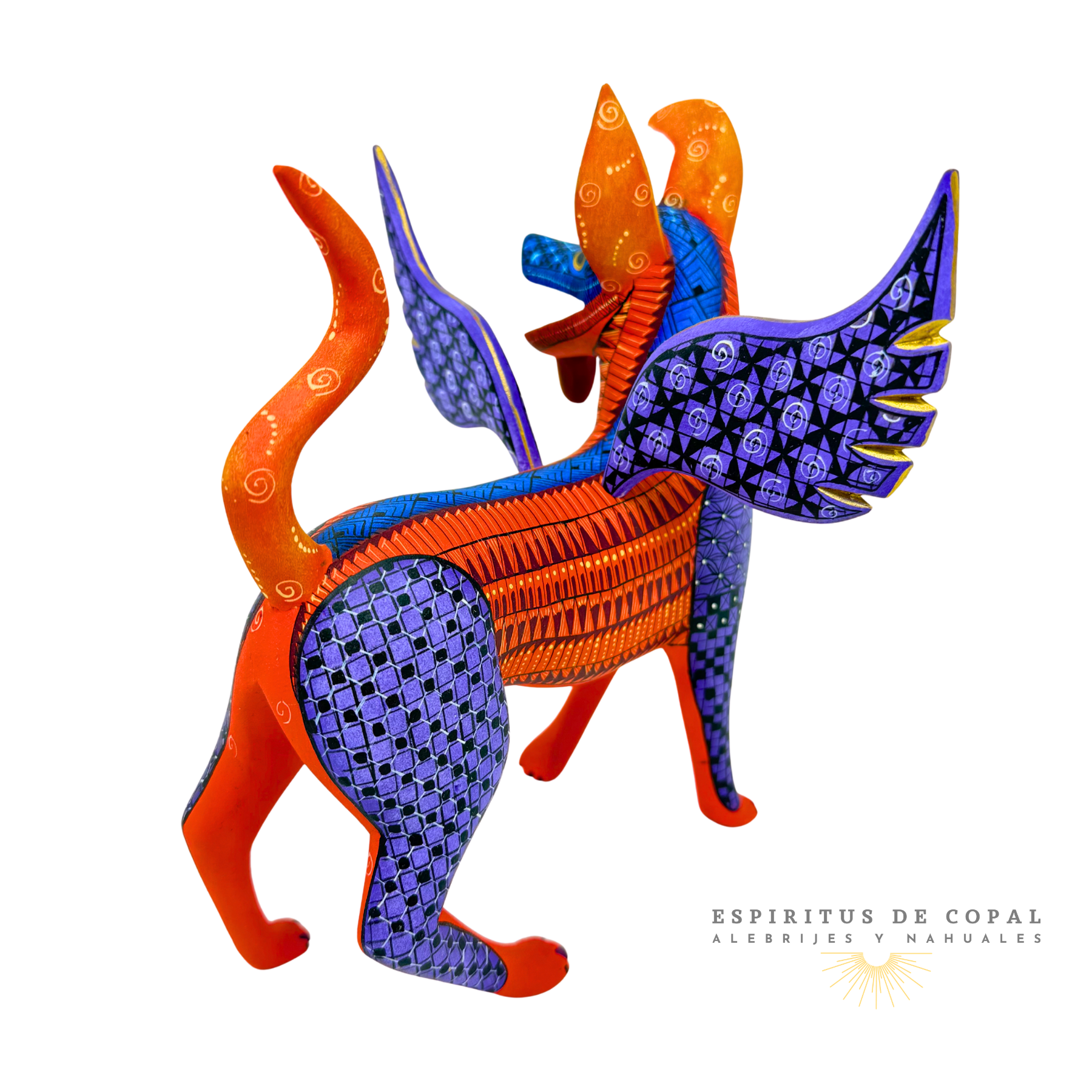 Alebrije Perro Zapoteca / Tallado en Madera de Copal / Espíritus de Copal / Oaxaca - Image 5