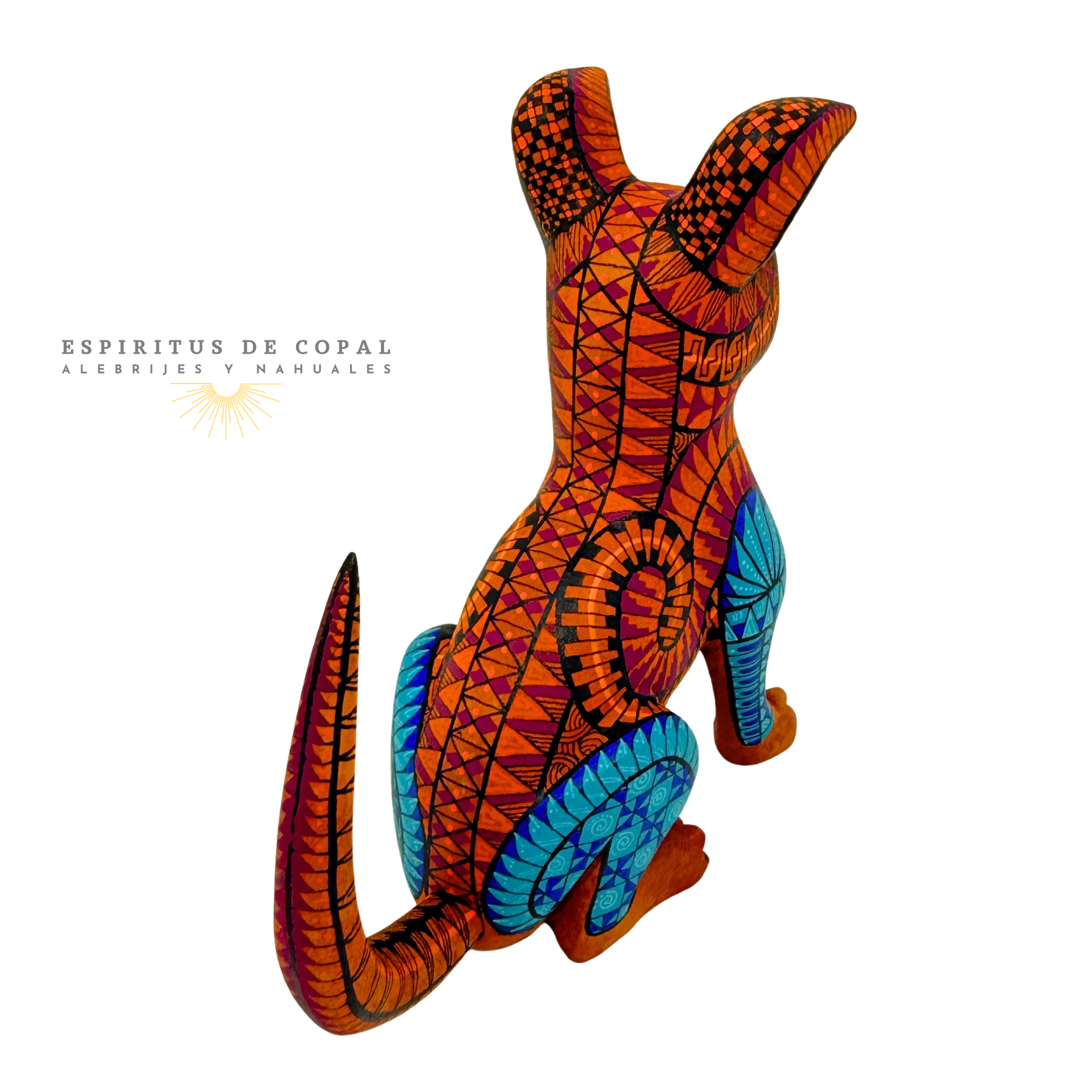 Alebrije Protector Pitbull Valiente / Tallado en madera de copal / Espíritus de Copal / Oaxaca - Image 4