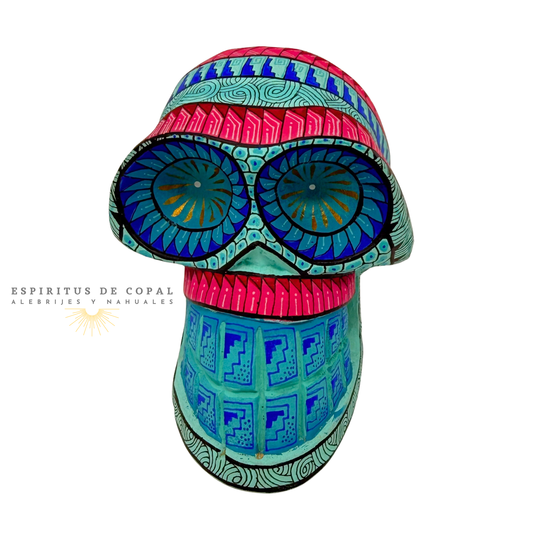 Cráneo Ancestral Zapoteca / Tallado en madera de copal / Espíritus de Copal / Oaxaca - Image 5